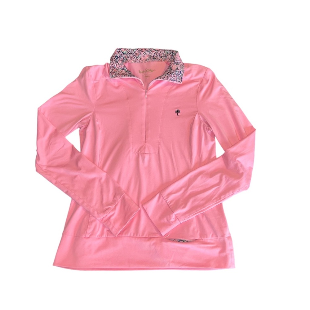 Lilly Pulitzer Pink Long Sleeve Quarter Zip, Size XS